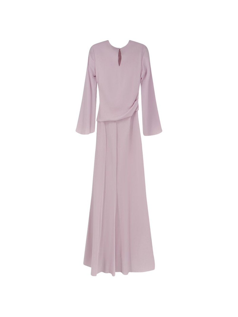 Alexander McQueen long-sleeve draped maxi dress outlook