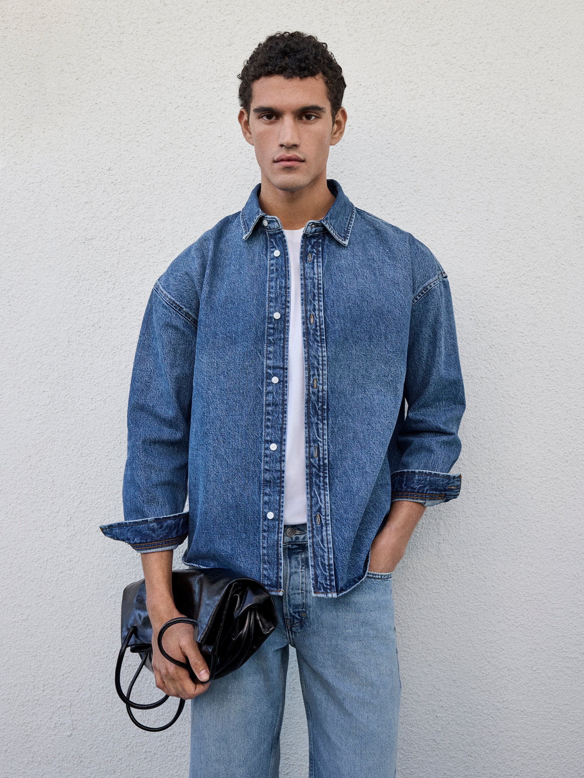 Relaxed Heavy Denim Shirt in Dreams - 2