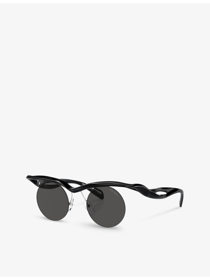 Prada PR A24S round-frame injected sunglasses outlook