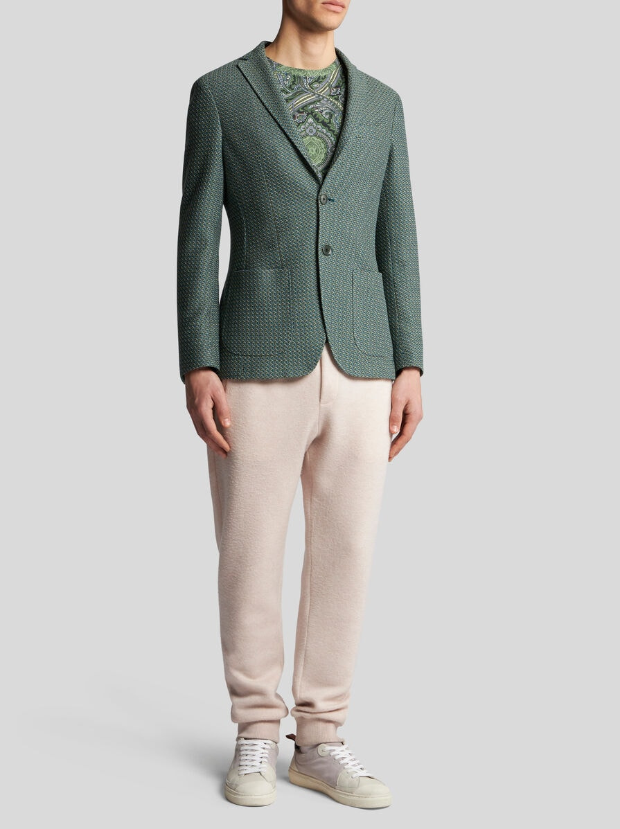 COTTON JERSEY BLAZER - 4