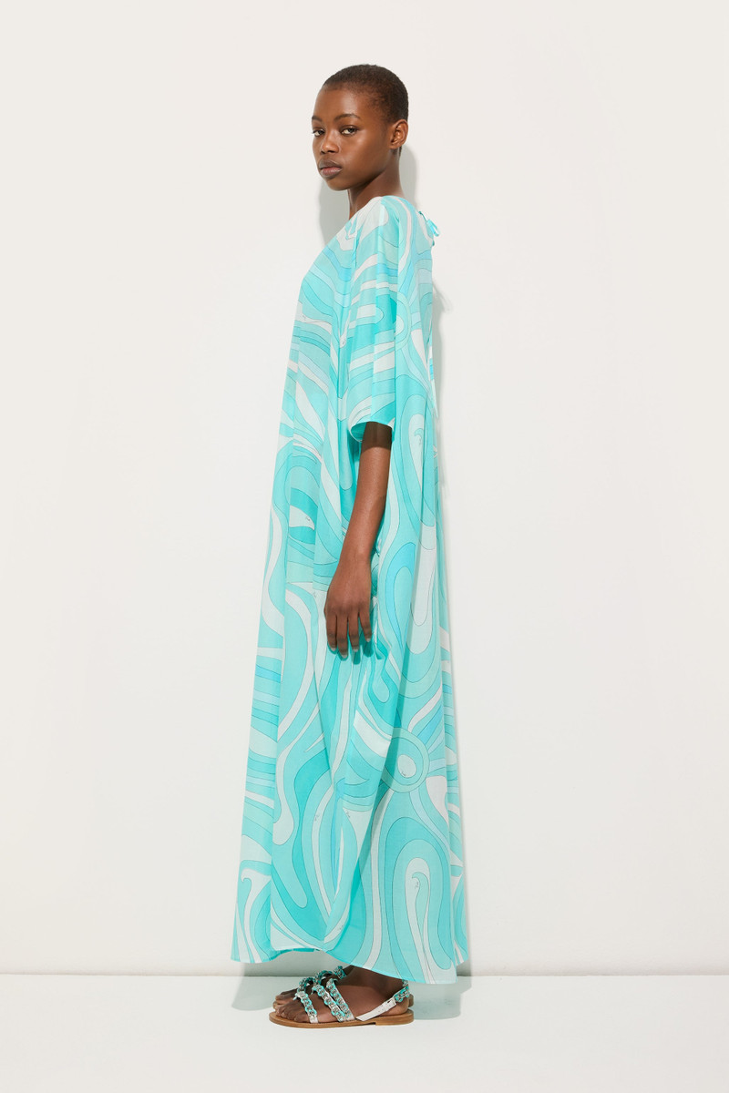 MARMO PRINT LONG COTTON KAFTAN 3