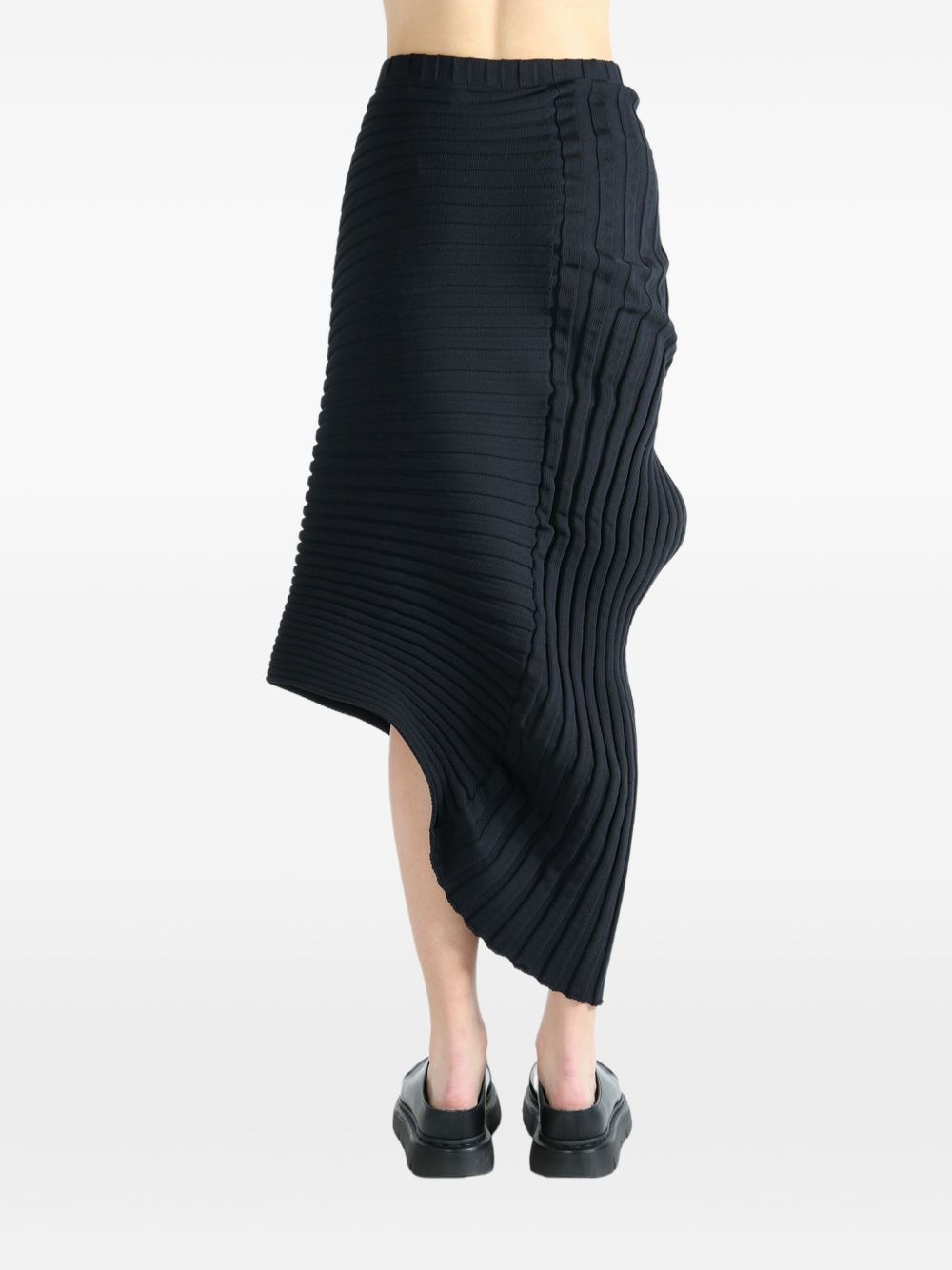pleated asymmetric skirt - 4