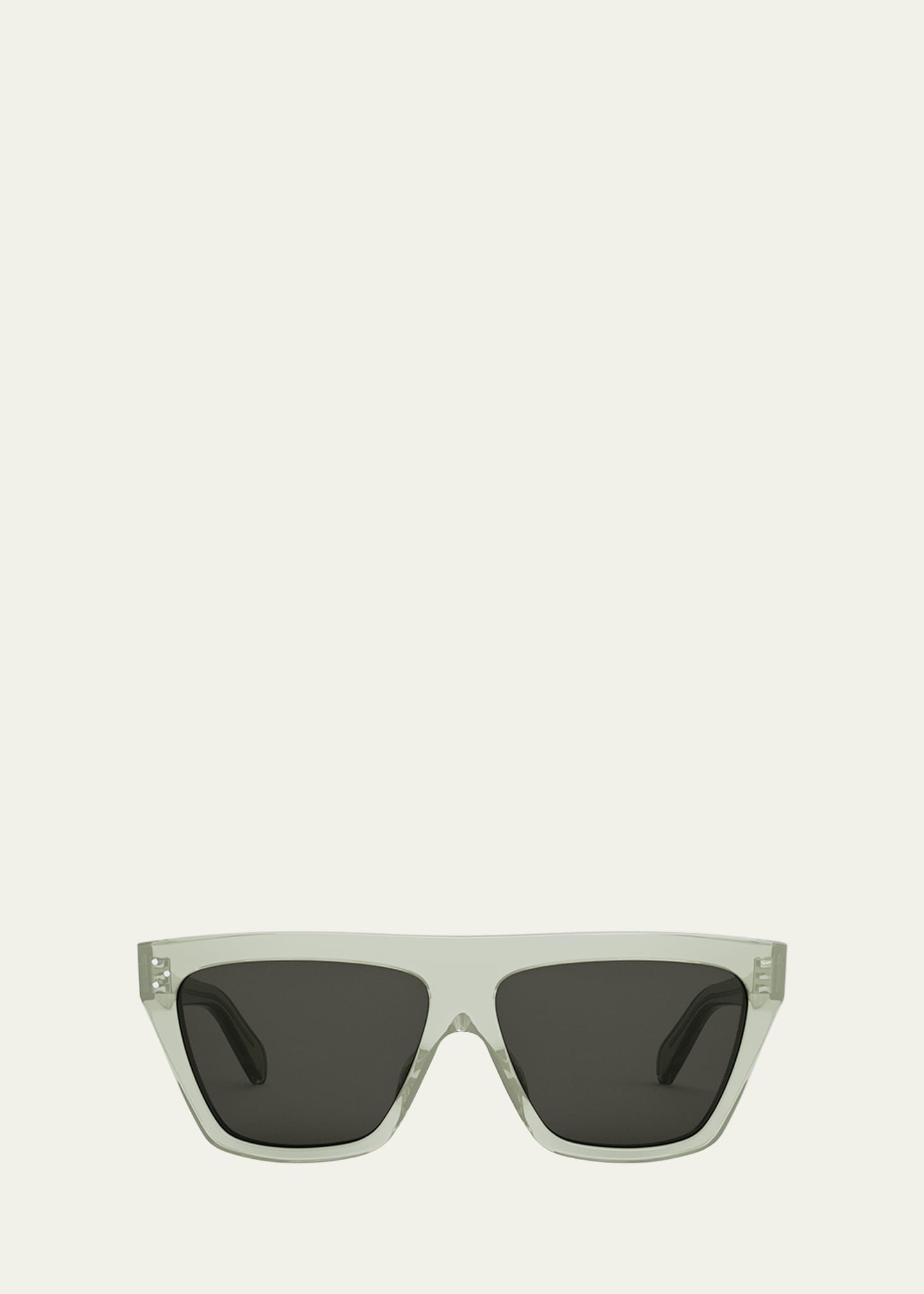 Logo Flat-Top Square Acetate Sunglasses - 1