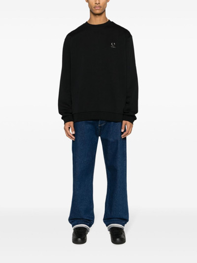 Fred Perry slogan-embroidered cotton sweatshirt outlook