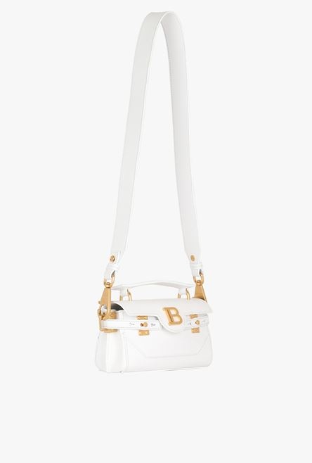 Smooth white leather B-Buzz 19 bag - 7