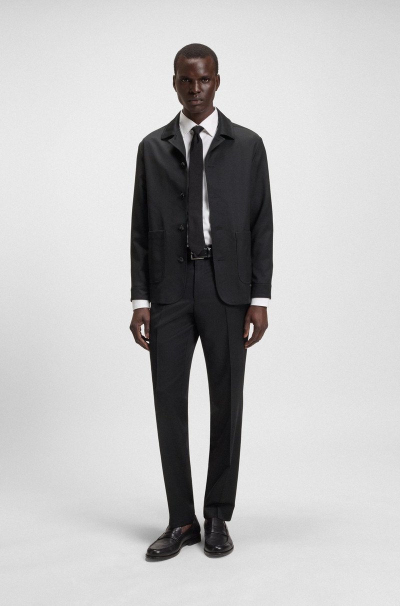 BOSS REGULAR-FIT TROUSERS IN WOOL SERGE outlook
