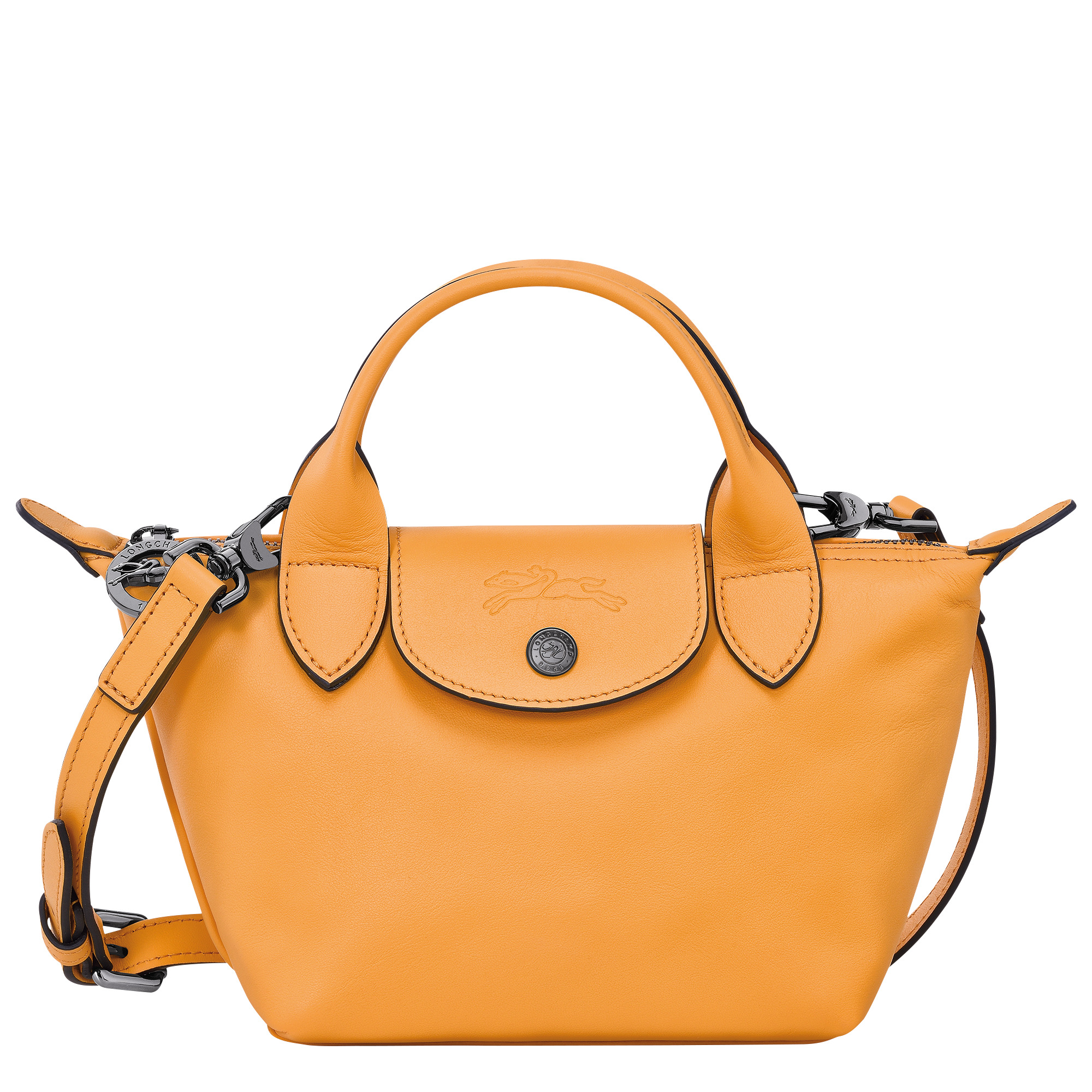 Le Pliage Xtra XS Handbag Apricot - Leather - 1