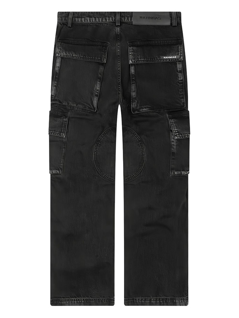NAHMIAS logo-patch cargo jeans outlook