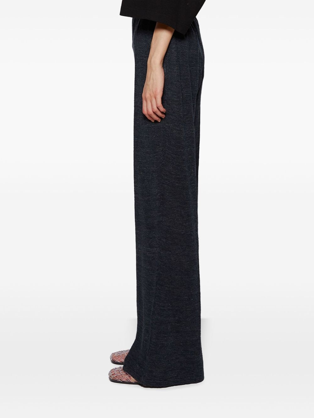 linen flared trousers - 4
