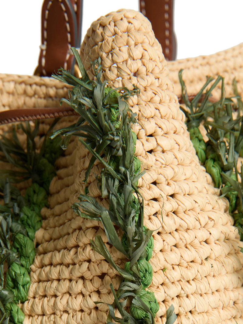 Anya Hindmarch Raffia Floral Bucket Bag 4