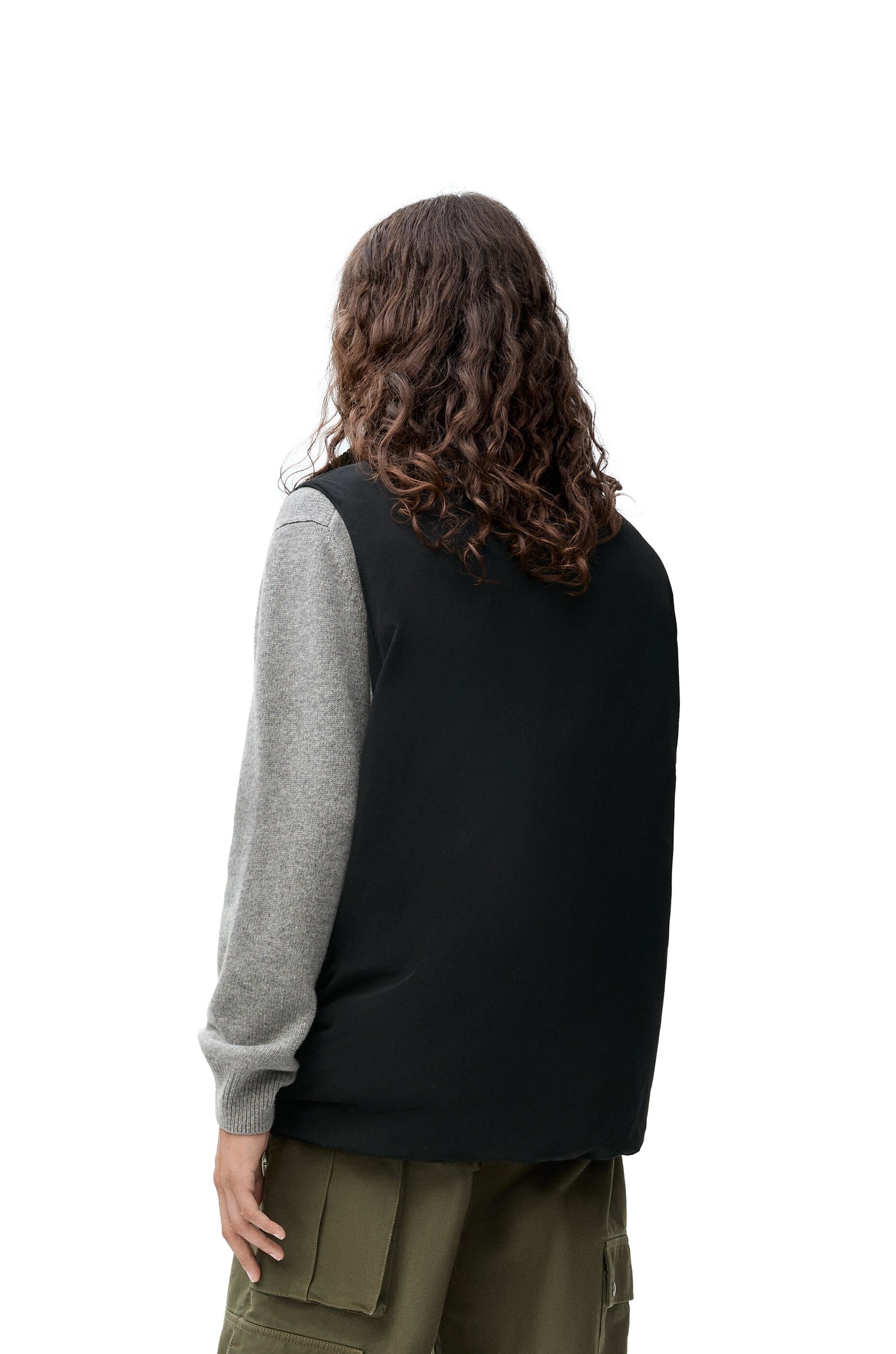 Puffer vest in technical cotton - 4