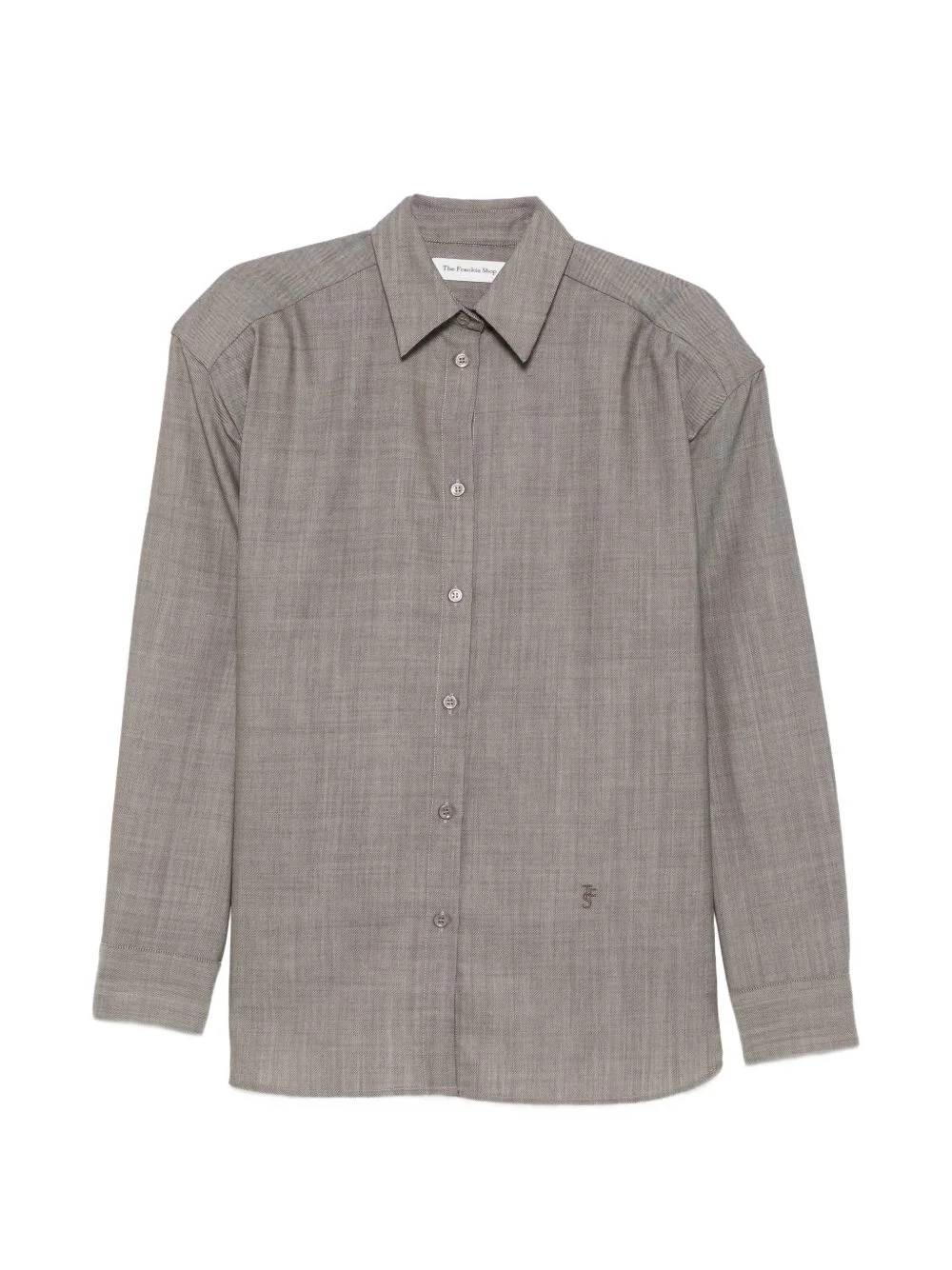 Oana padded-shoulder shirt - 1