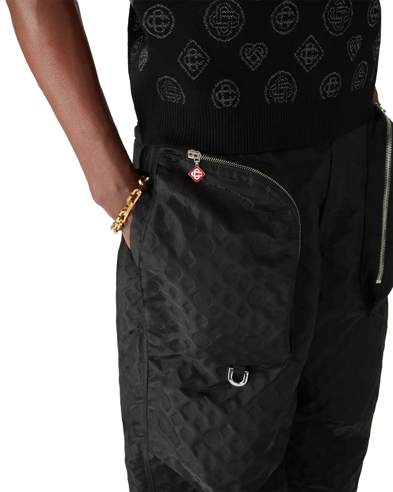 Nylon Jacquard Cargo Trousers | Casablanca Paris - 5