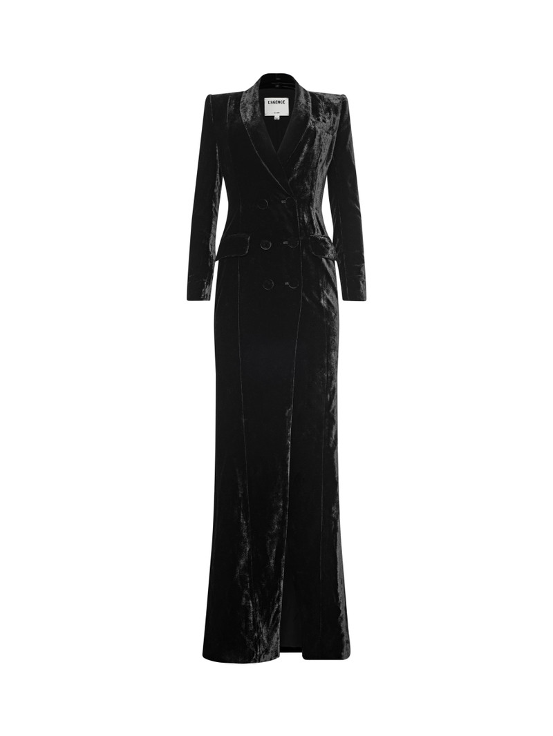 Stormi Velvet Tuxedo Maxi Dress 1