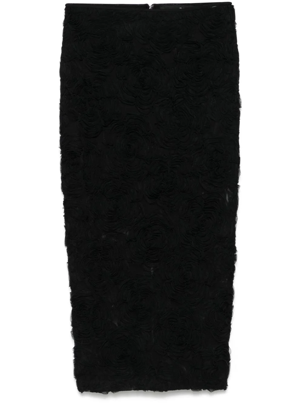 flower-mesh midi skirt - 1
