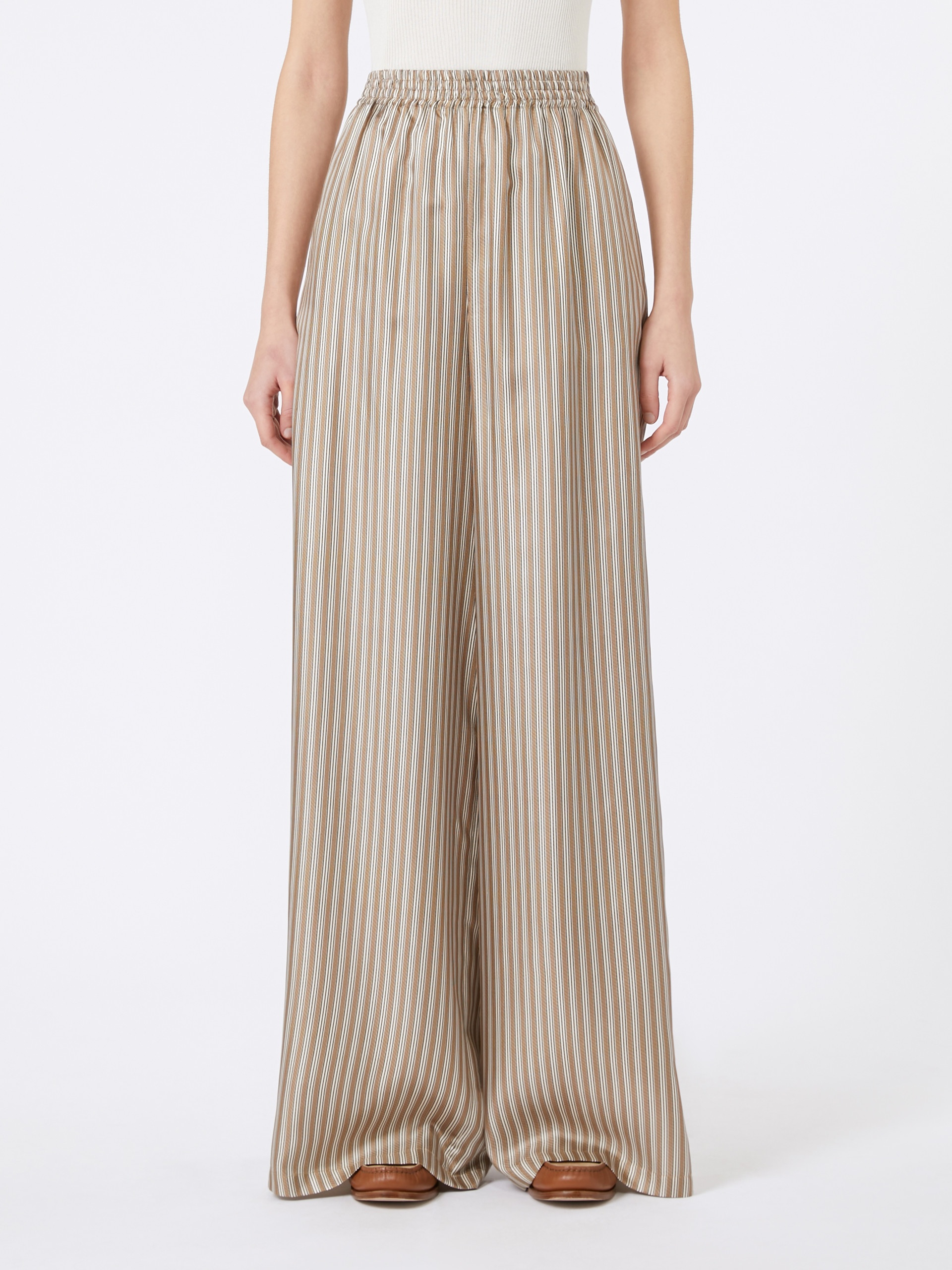 LADINO Wide-fit printed silk trousers - 3