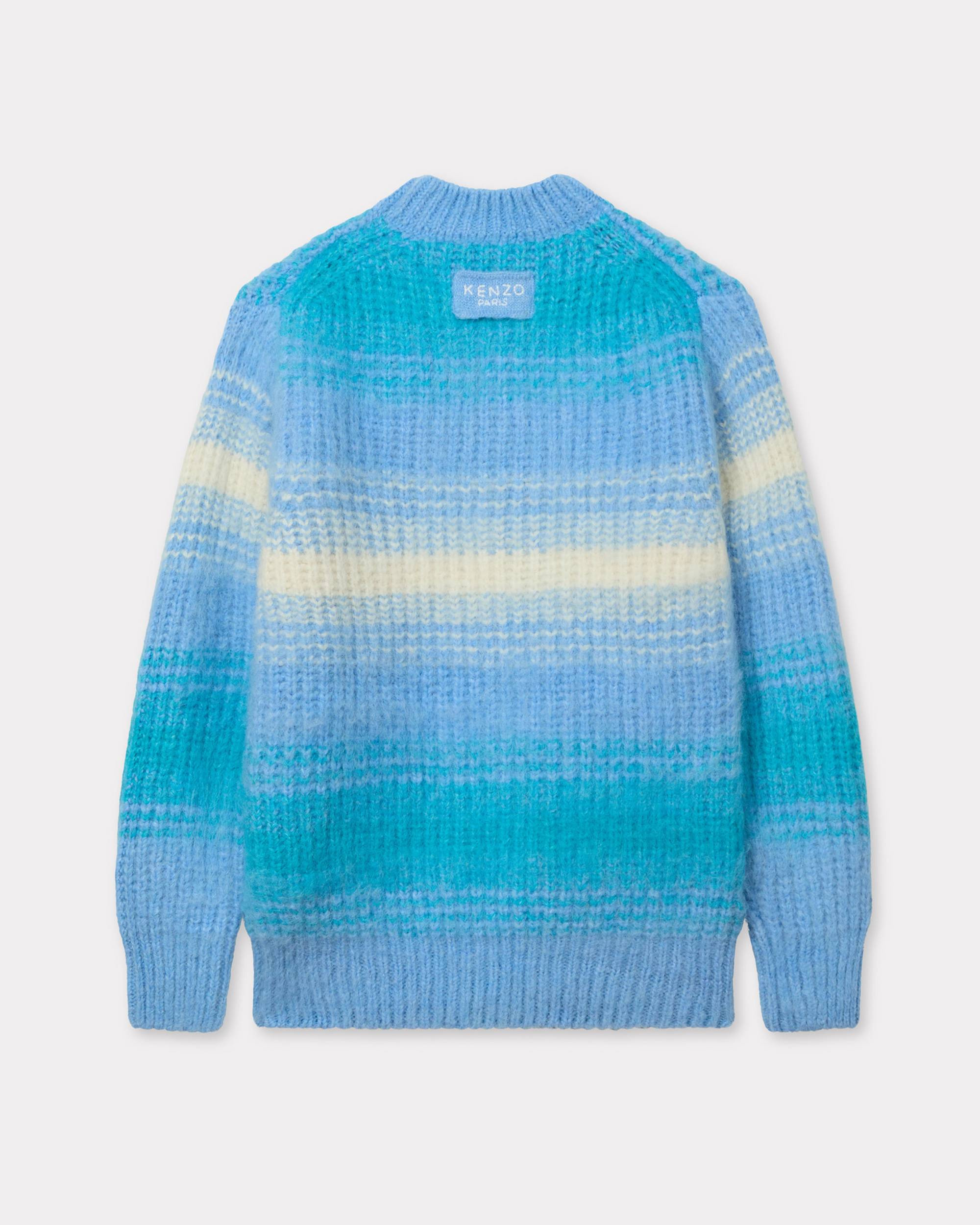 'KENZO Speed Stripe' hairy knitted jumper in mixed alpaca wool - 2