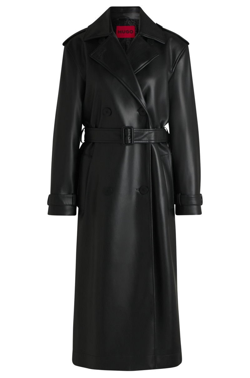 OVERSIZE-FIT TRENCH COAT IN FAUX LEATHER 1