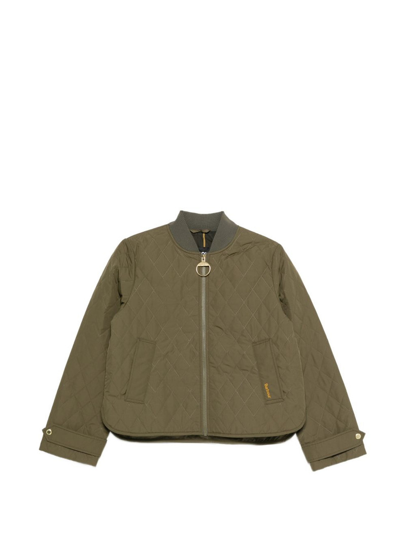 quilted zip-fastening jacket 1