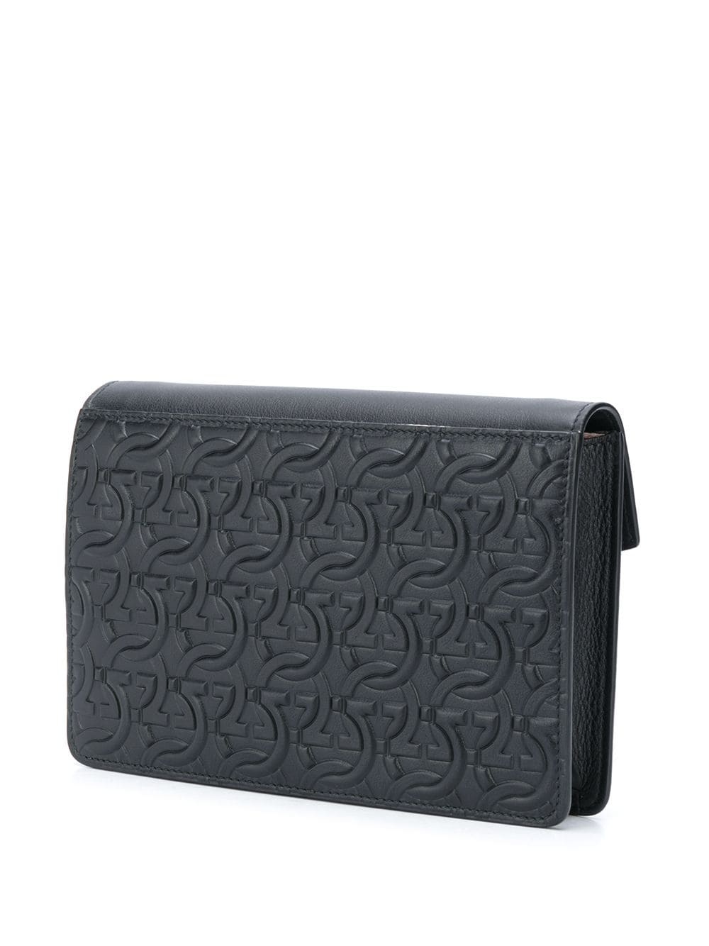 Gancio embossed shoulder bag - 3