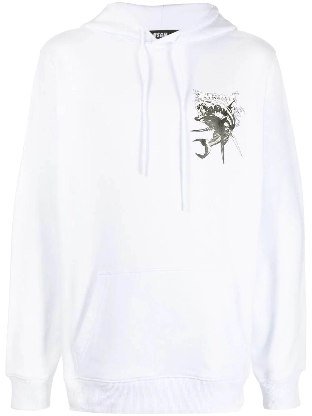 graphic-print cotton hoodie - 1