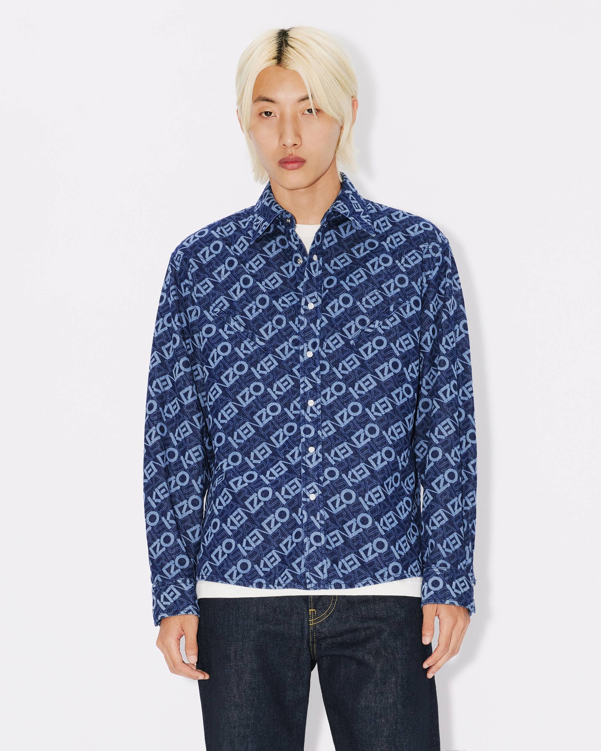 Monogram denim cowboy shirt - 3