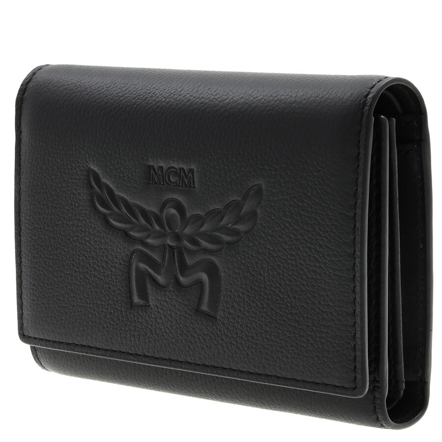 MCM Embossed Logo Small Himmel Trifold Wallet - 2