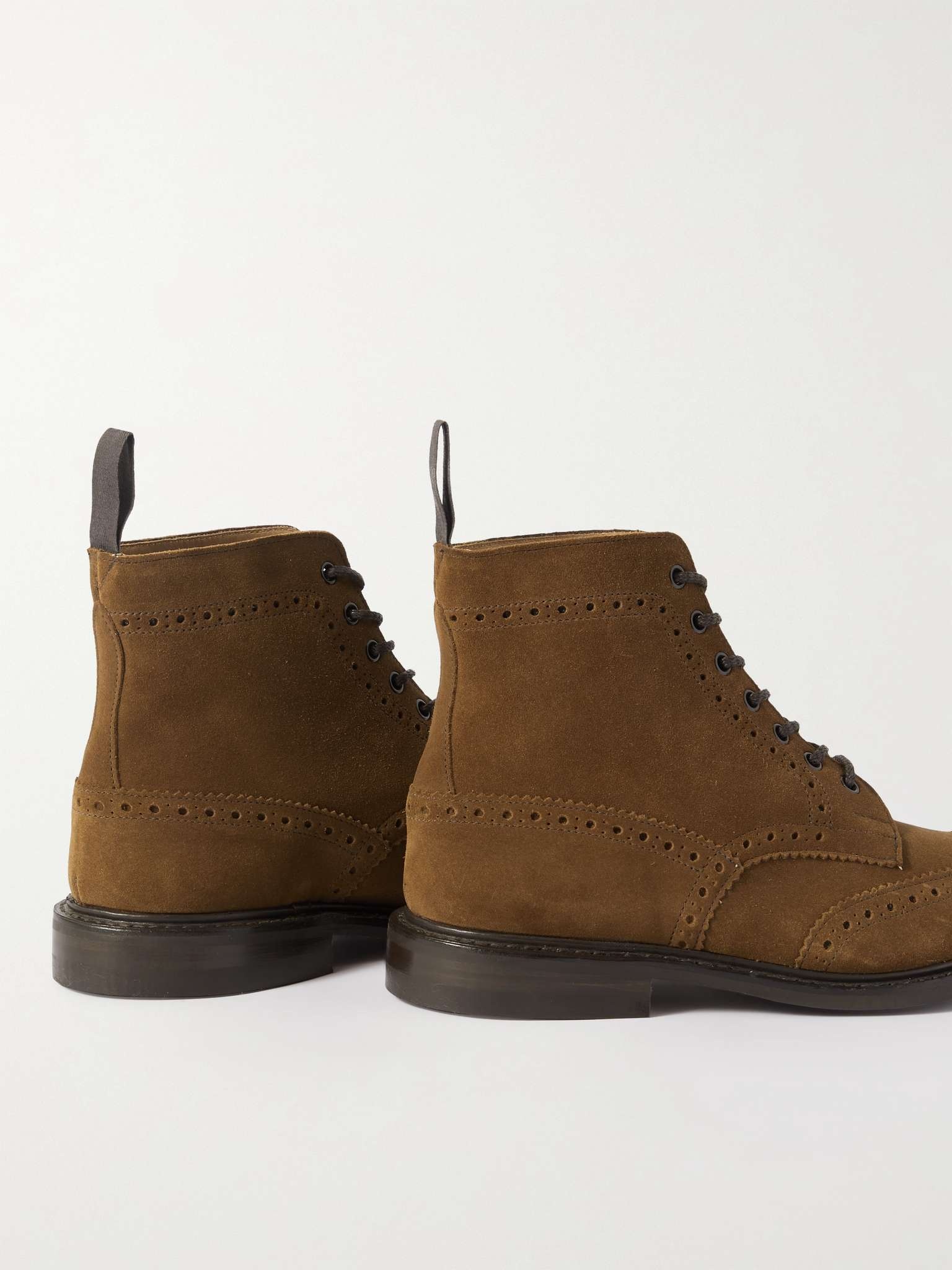 Stow Suede Brogue Boots - 5