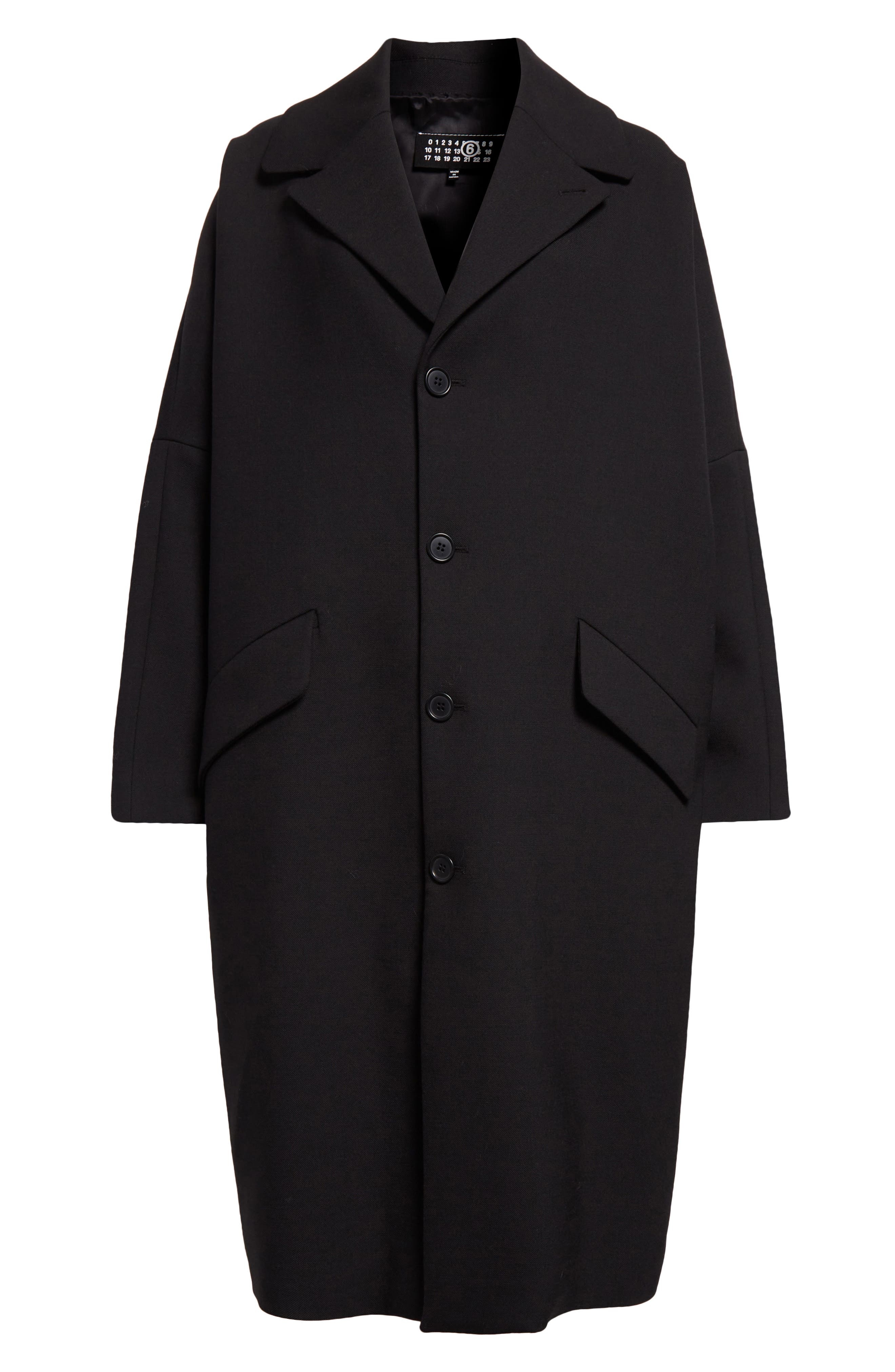 Oversize Stretch Gabardine Coat - 7