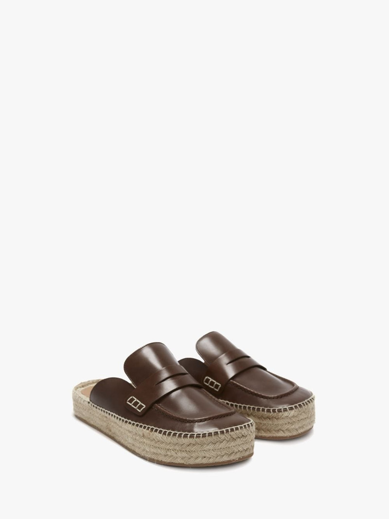 JW Anderson LEATHER ESPADRILLE LOAFER MULES outlook