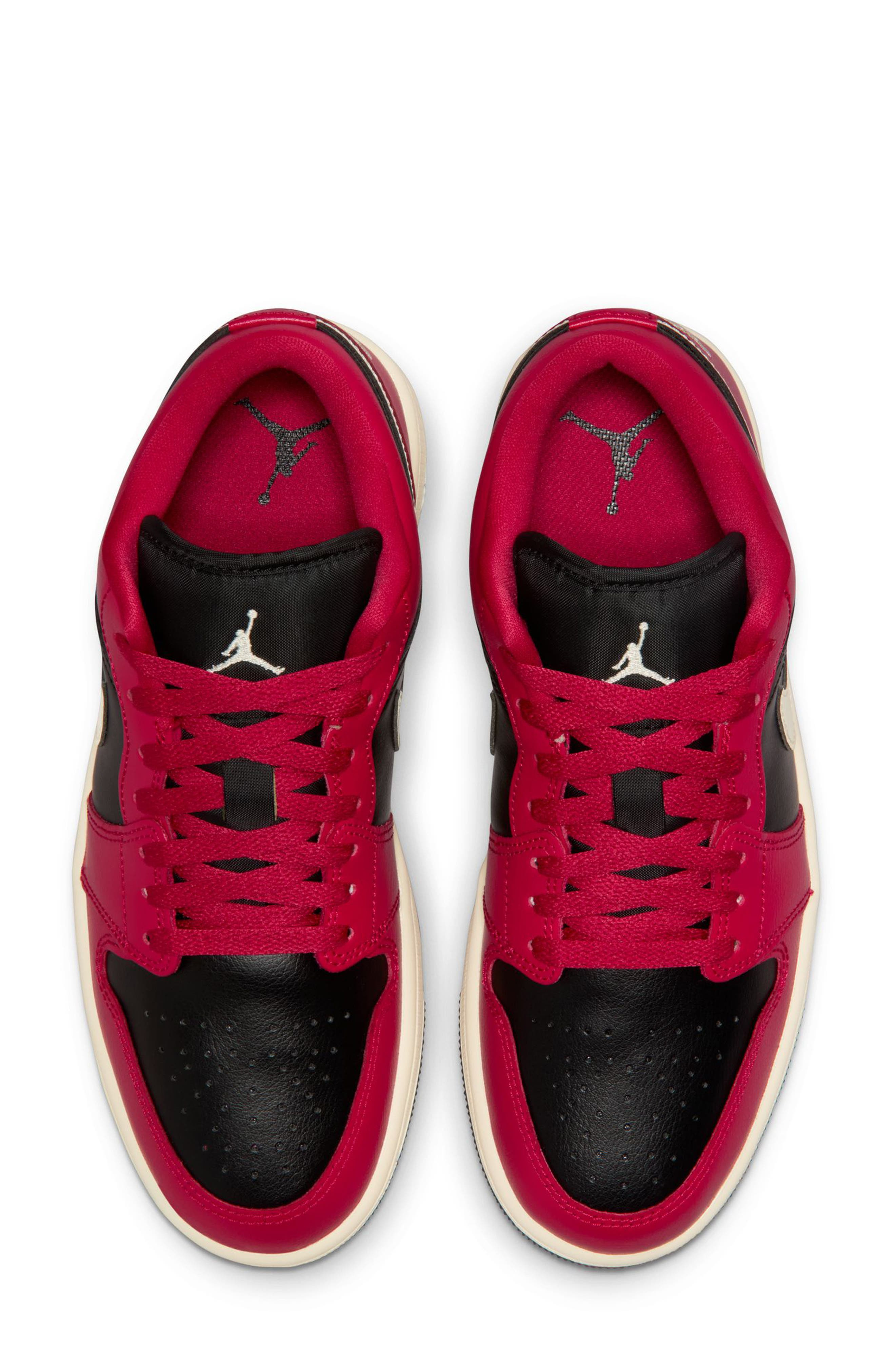 Air Jordan 1 Low Sneaker in Mystic Hibiscus/Milk/Black at Nordstrom - 3