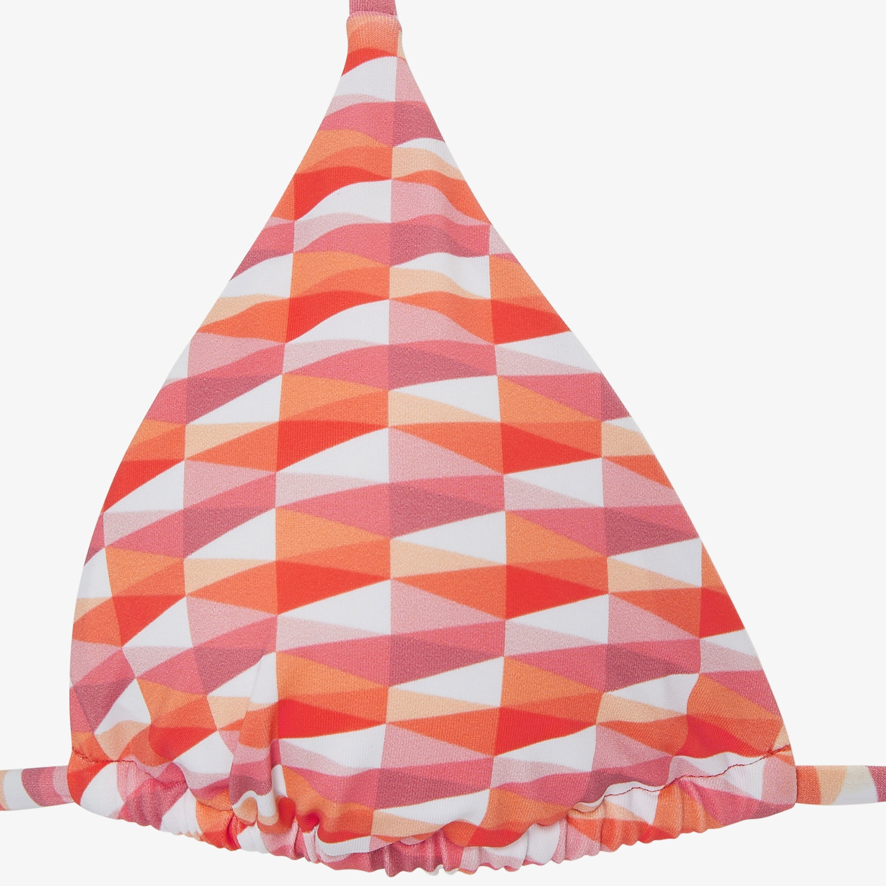 Ariah
Paprika/Candy Pink Diamond Print Recycled Nylon and Lycra Bikini Top - 3