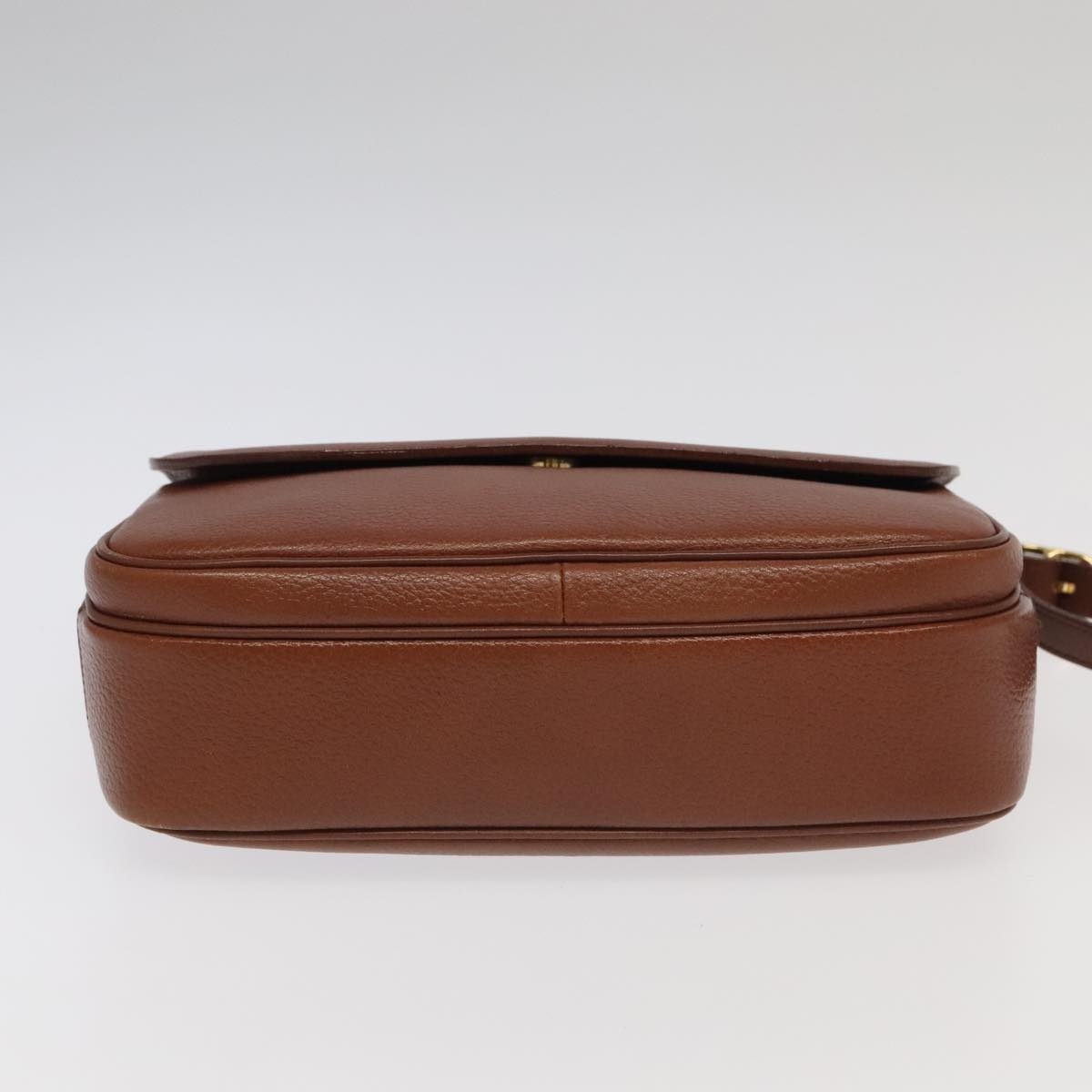 Burberry Shoulder Bag Leather Gold Brown - 5