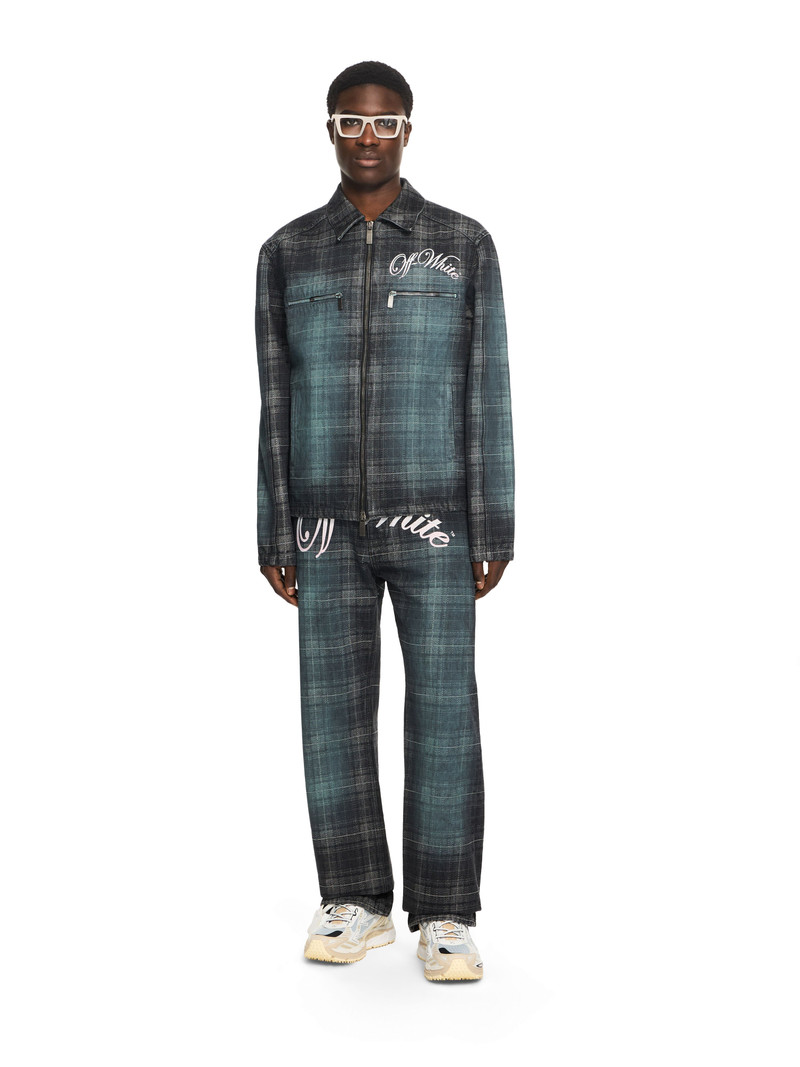 Off-White Check Jacqaurd Slim Relax Jeans outlook