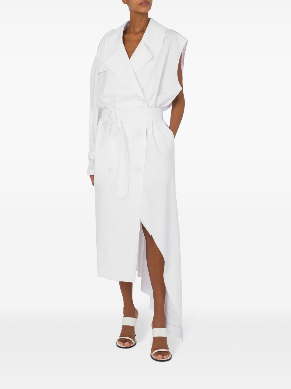single-sleeve trench coat - 2