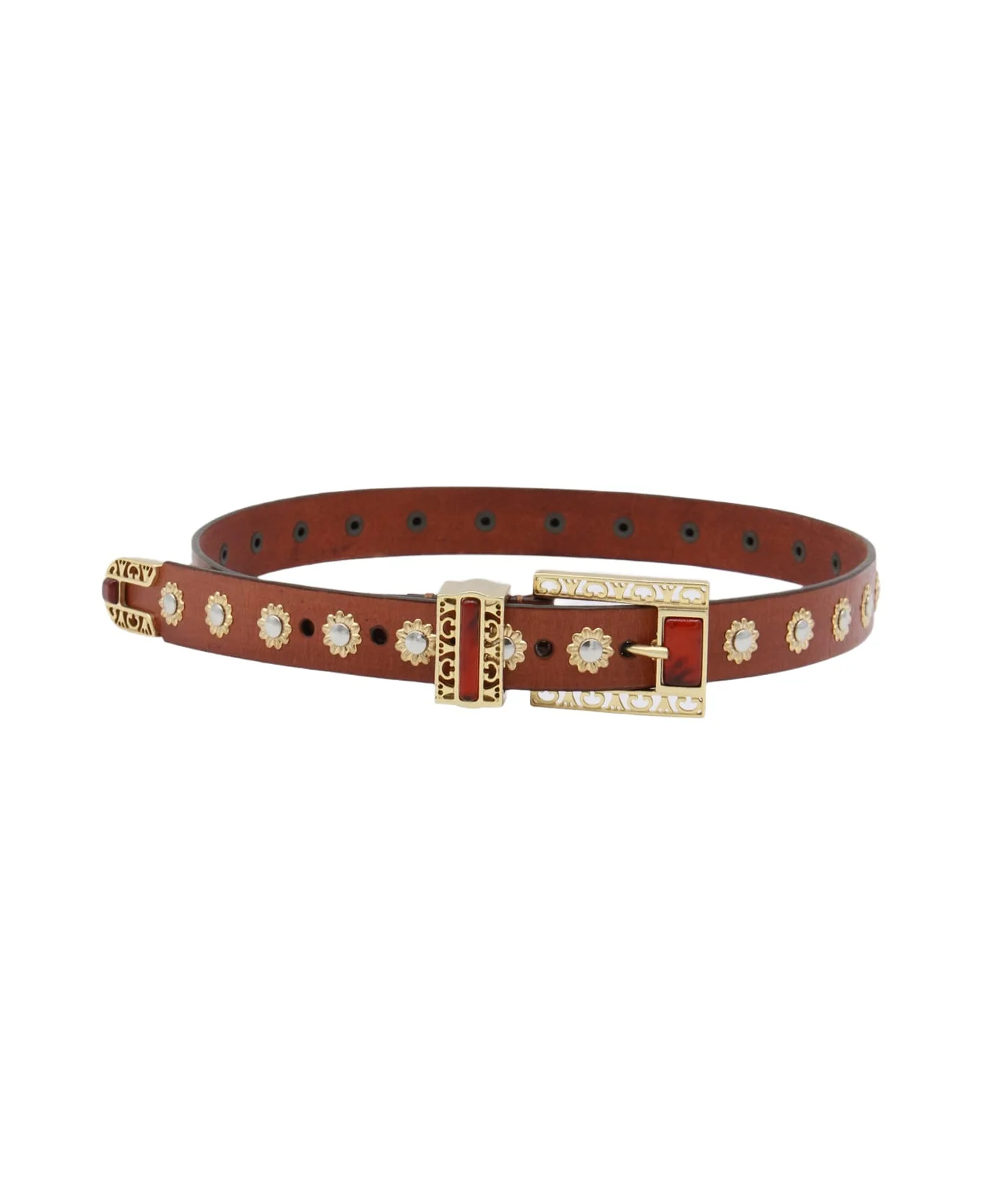 Brown Leather Belt - 1