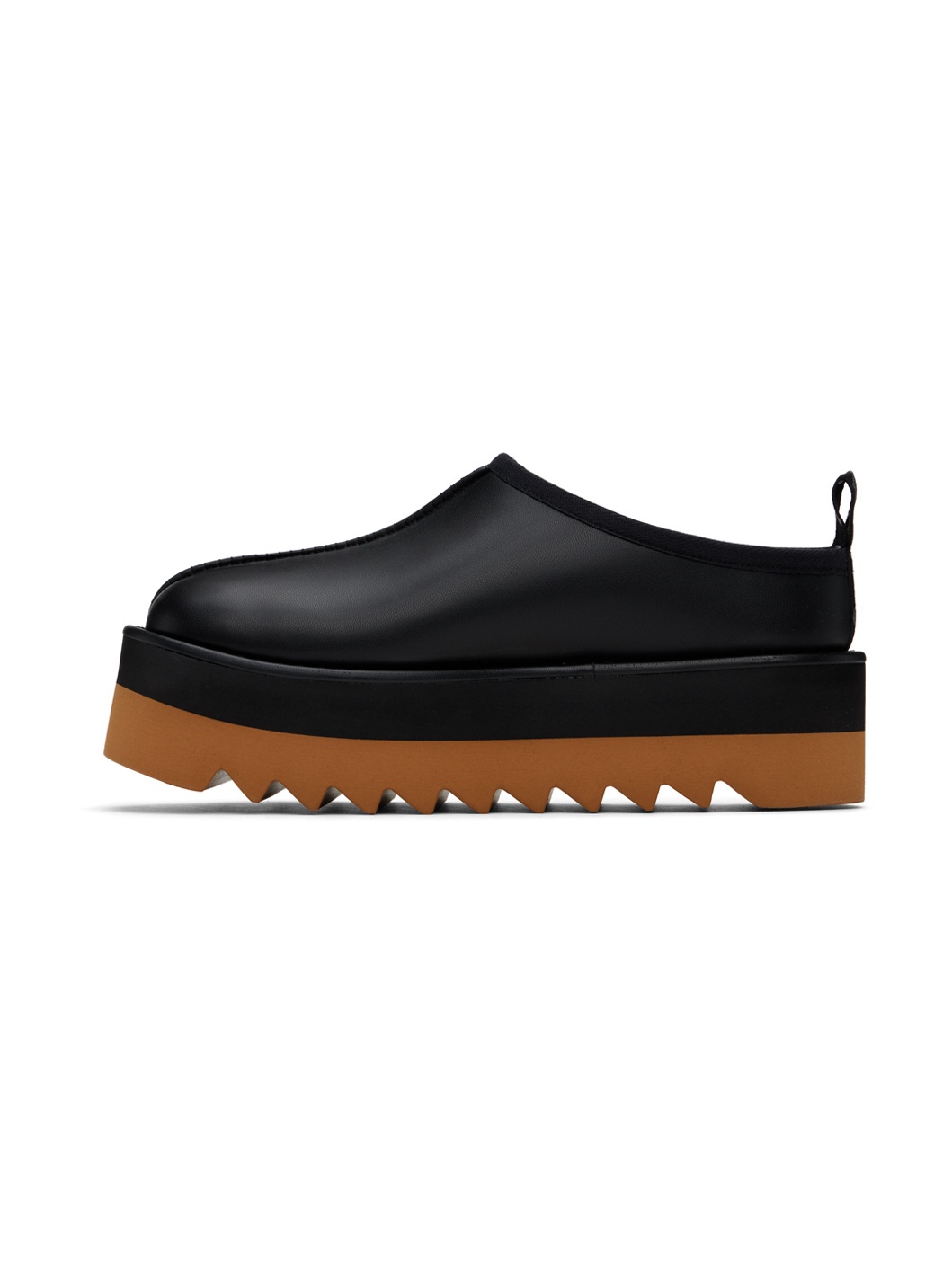 Black Sneak-Elyse Platform Slippers - 3