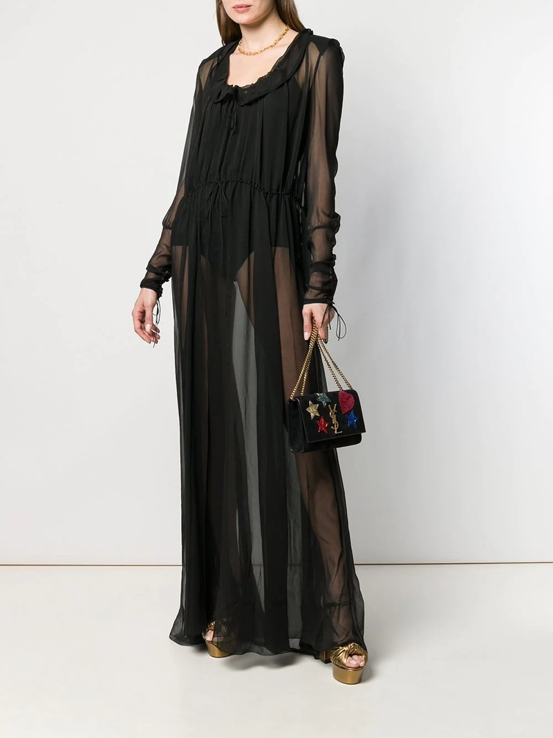 SAINT LAURENT sheer maxi dress outlook