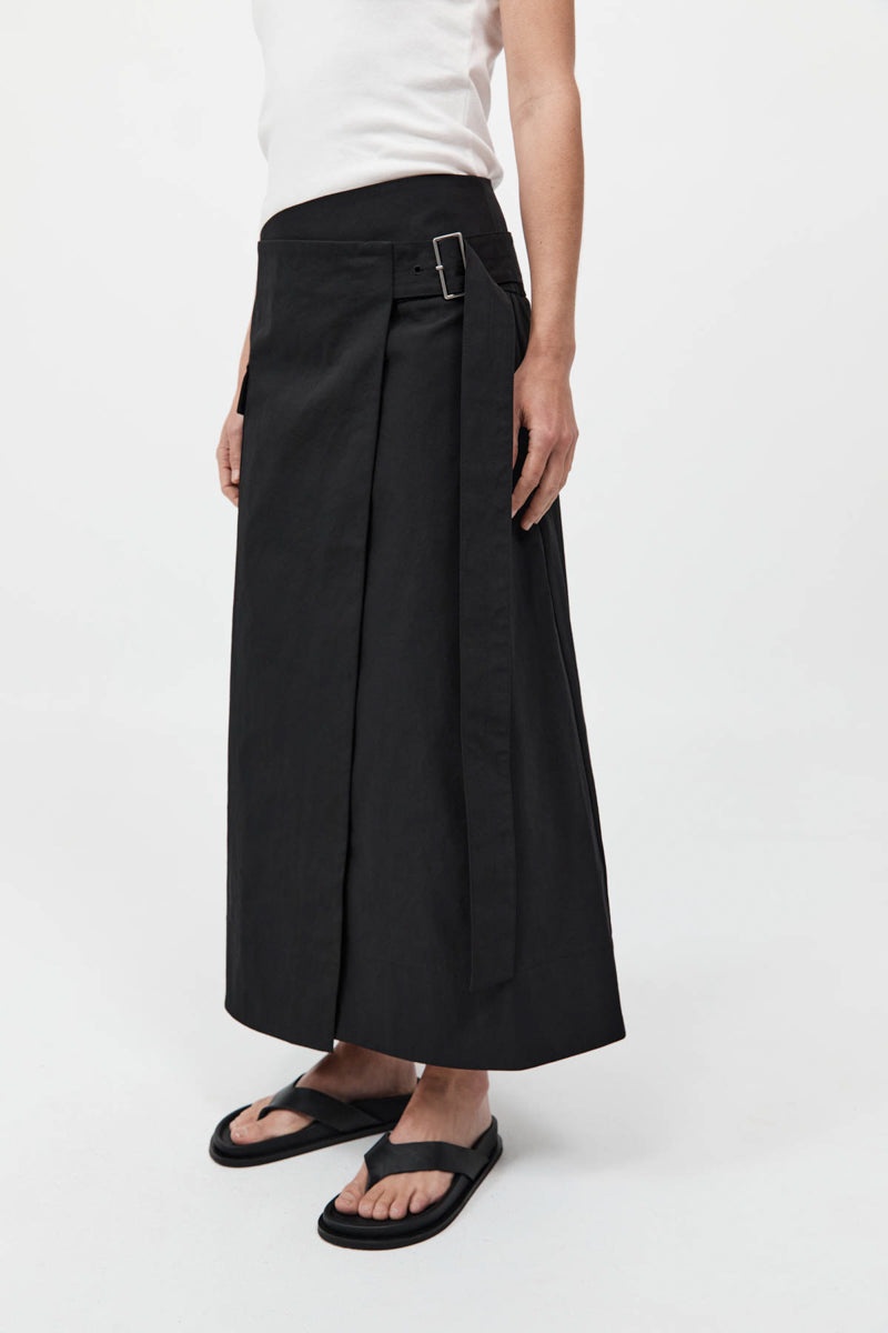 Utility Wrap Skirt - Black - 3