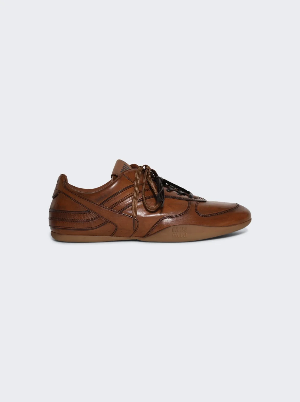 Gymnasium Leather Sneakers Cognac - 1