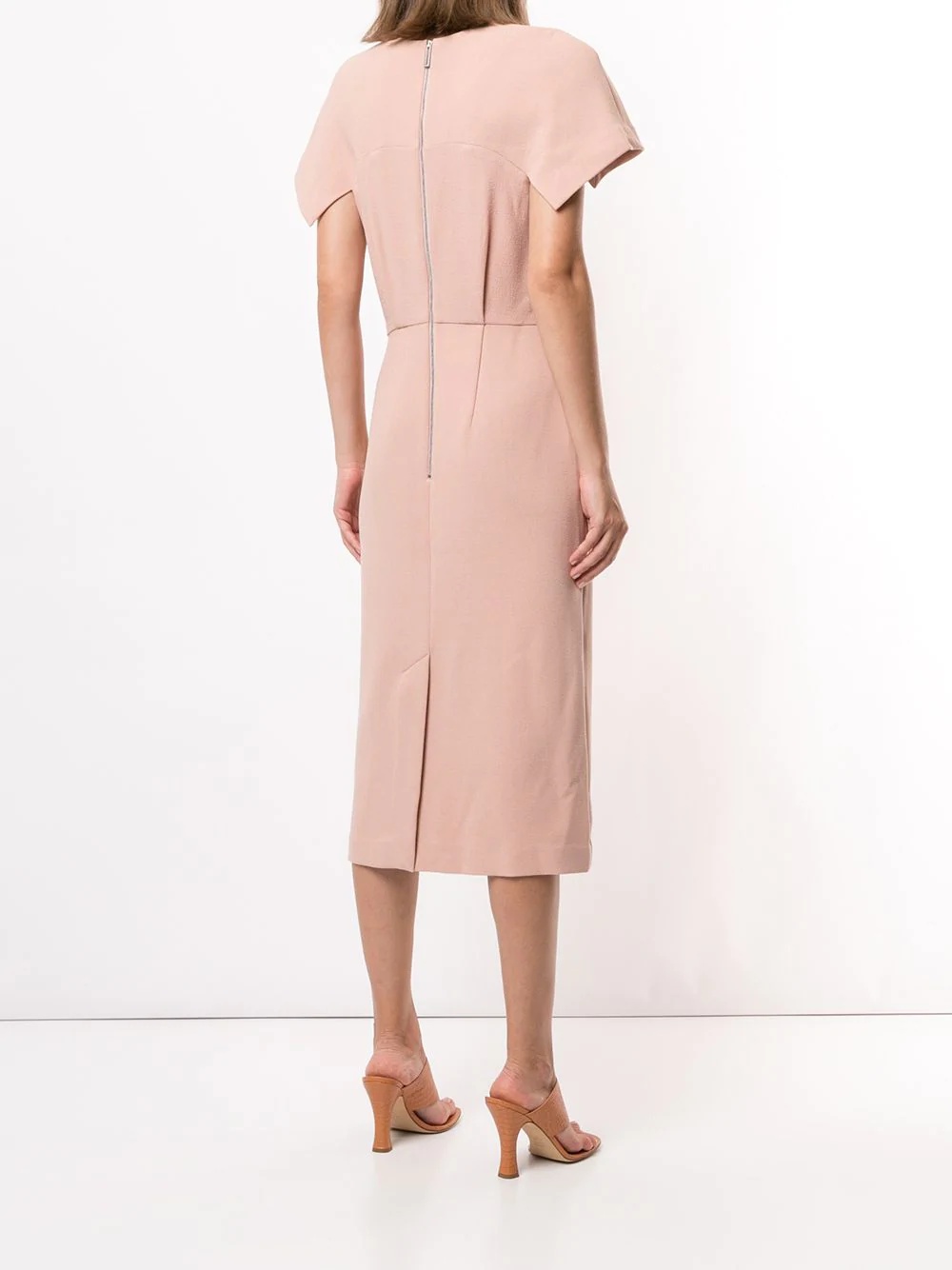 Concave crepe midi dress - 4