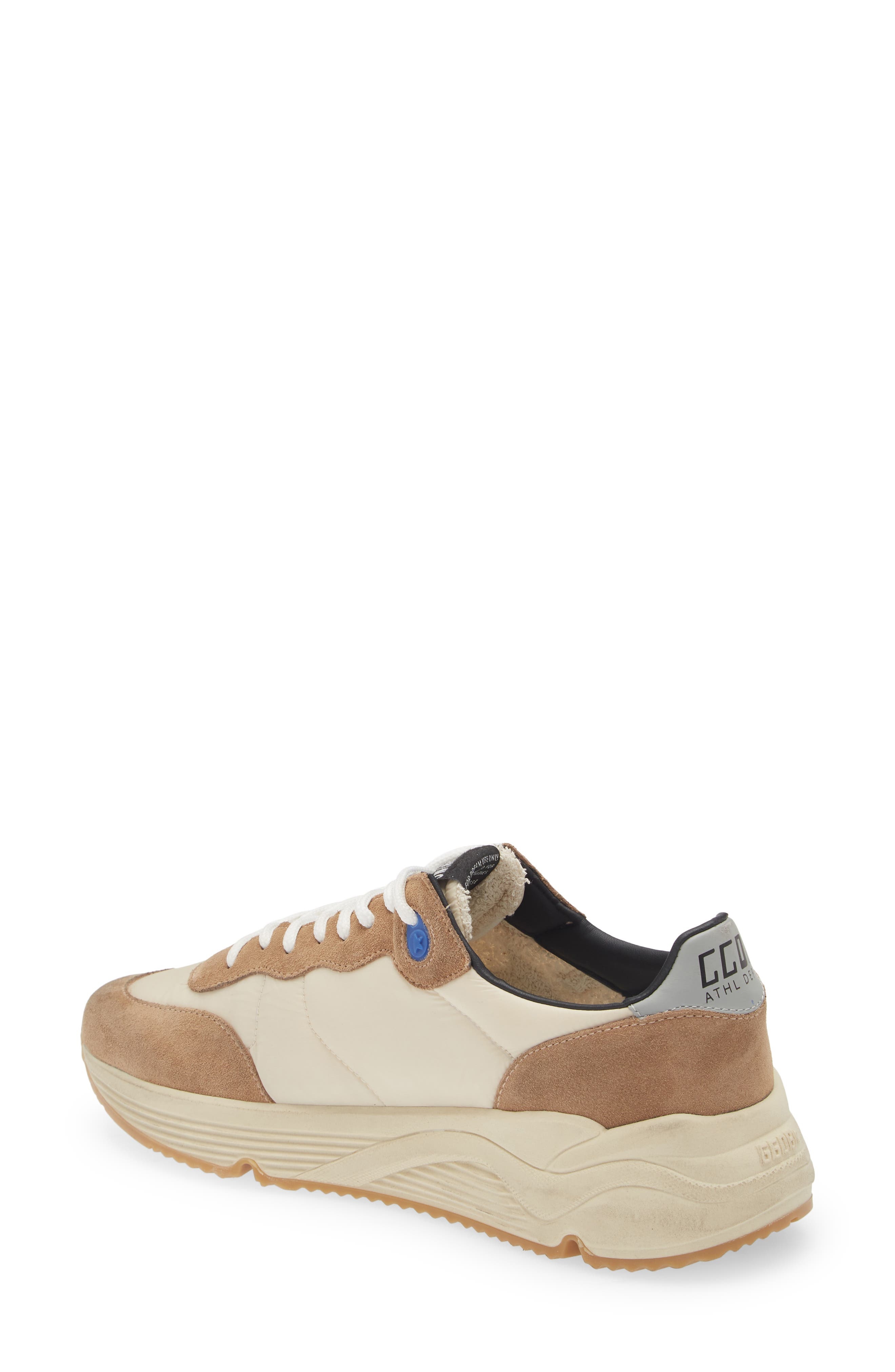 Golden Goose Running Sole Low Top Sneaker in Ivory/Grey/Tobacco 15537 at Nordstrom - 2