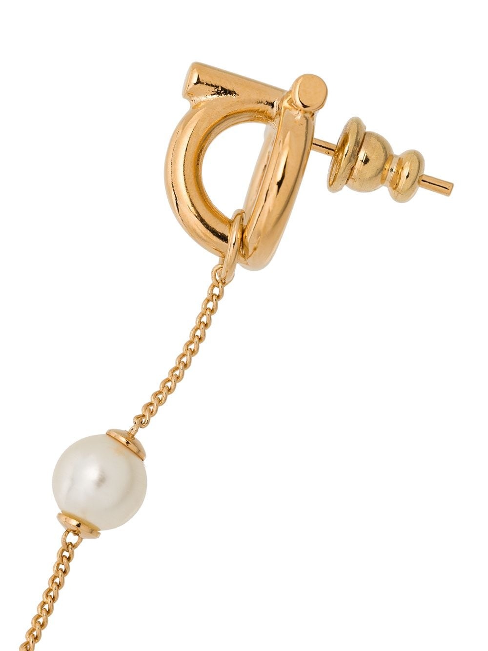 Gancini pearl-embellished drop earrings - 3