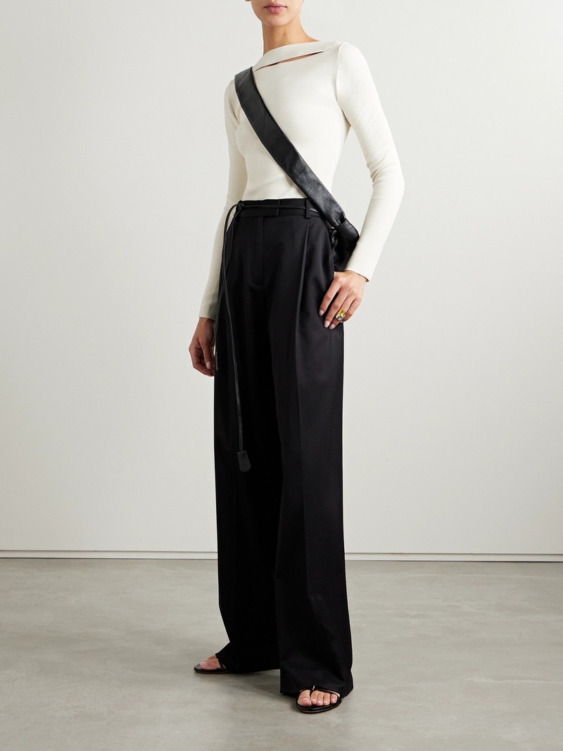 Another Tomorrow Cutout Knitted Top outlook