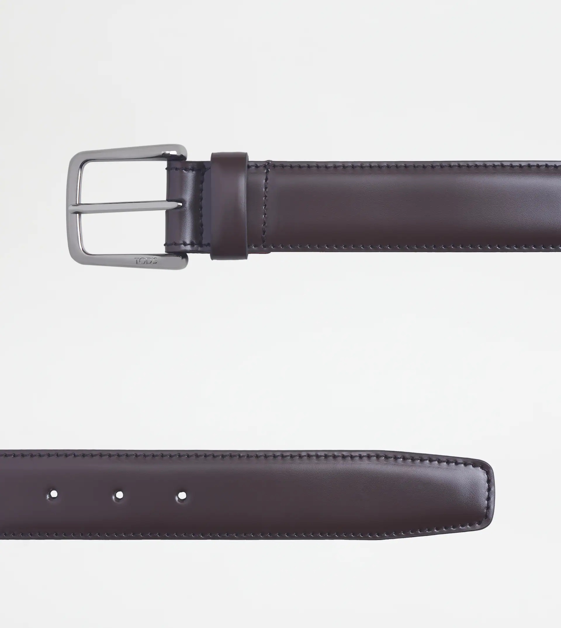 BELT IN LEATHER - BROWN - 2