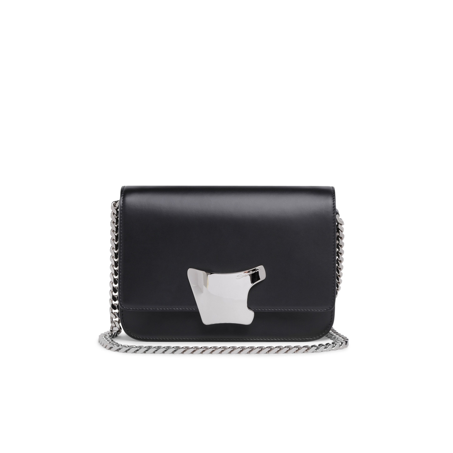 Black leather crossbody bag - 6