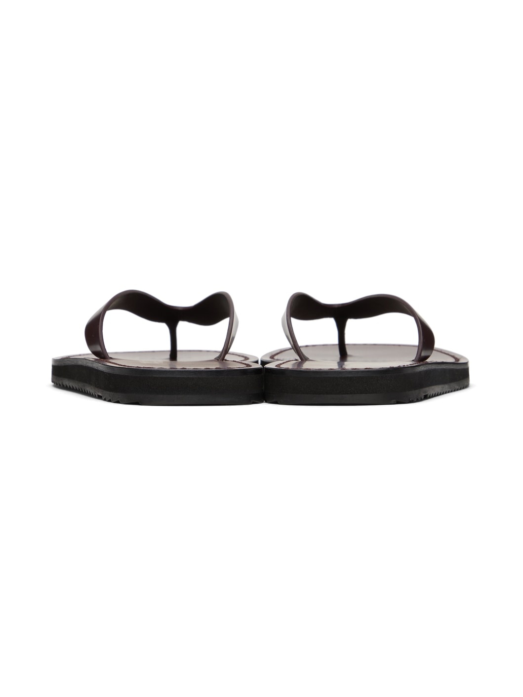 Burgundy City Flat Sandals - 2