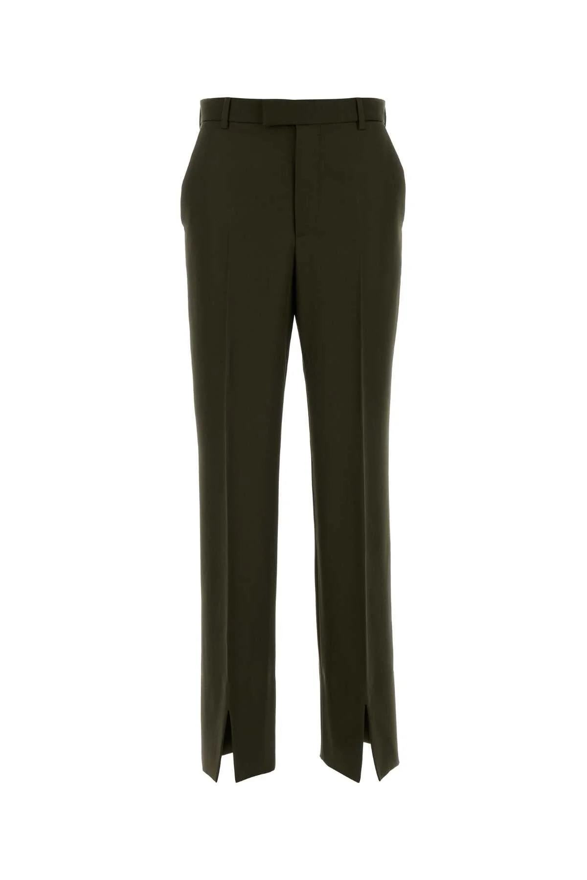 Olive Green Wool Blend Pant Exterior: Mohair Pantaloni - 1