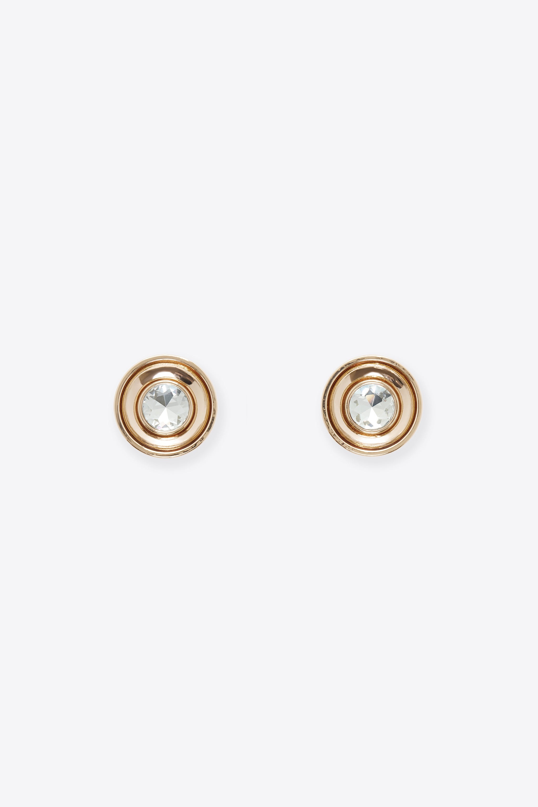 CRYSTAL MEDALLION EARRINGS - 1