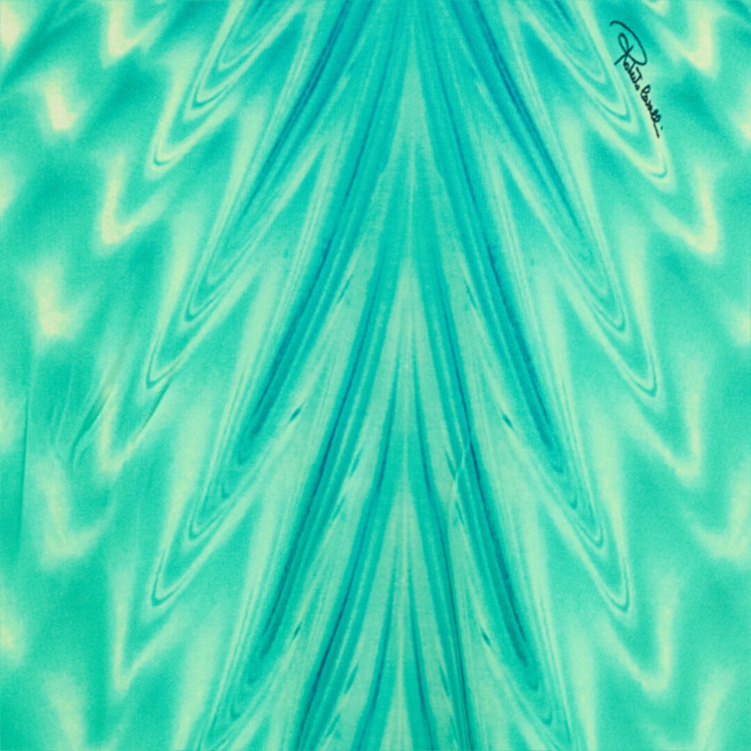 Long Dress with Optical Glass Print - 5